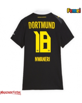 Borussia Dortmund Ethan Nwaneri #18 Tricou Fotbal Replică 2026-27 Femei Deplasare Borussia Dortmund Ethan Nwaneri #18 Tricou Fotbal Replică 2026-27 Femei Deplasare